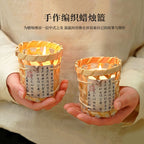 Hand-woven Bamboo Basket Scented Candle
