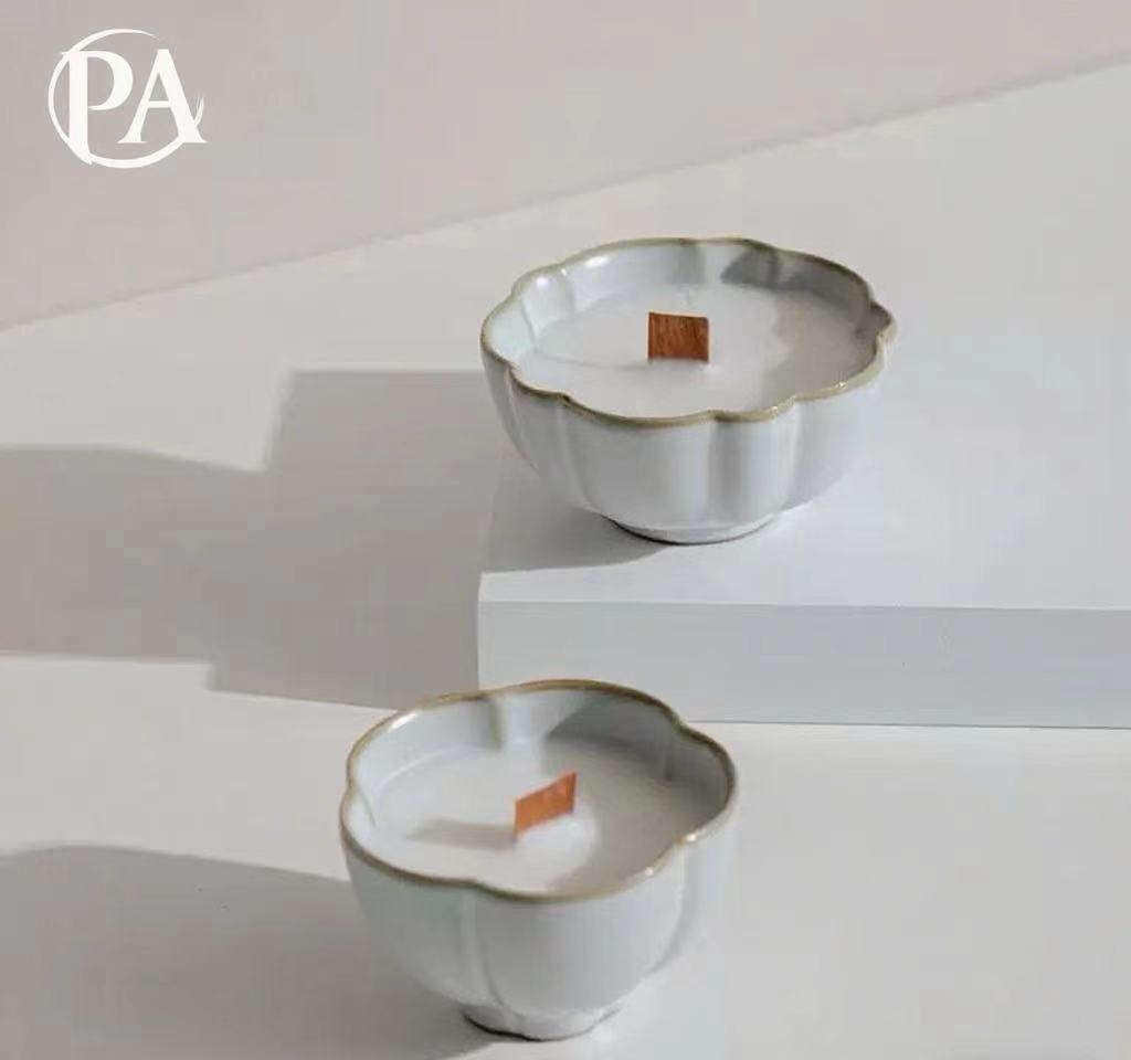 Song Dynasty Chinese retro-style Ruyao ceramic incense candle