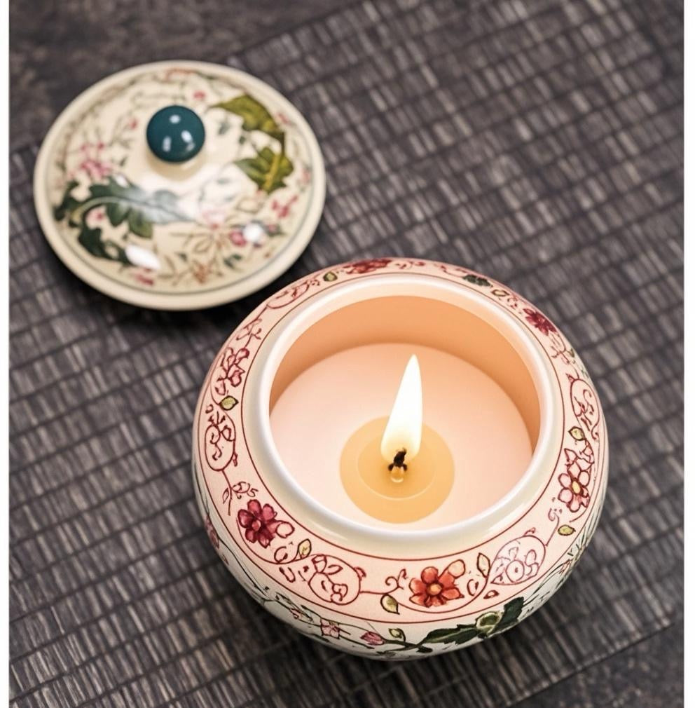 Scented Candle with the Craftsmanship of Tri-color Glazed Pottery of the Tang Dynasty