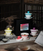 New Chinese-style ceramic tea set and scented candles