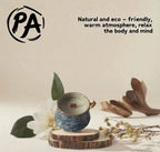 Blue and white ice plum ceramic smokeless scented candle