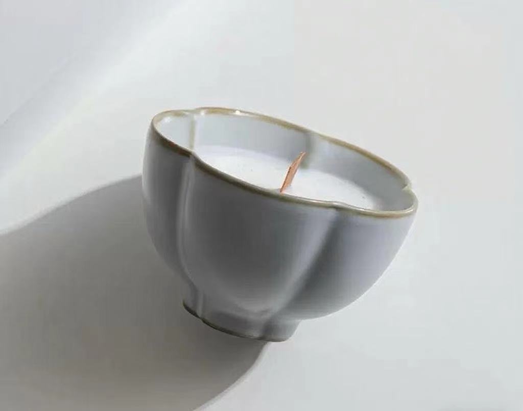 Song Dynasty Chinese retro-style Ruyao ceramic incense candle